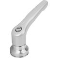 Kipp Adjustable Handle With Clamp Force Intensif Size:5 M12, Zinc Silver Met, Comp:Stainless Steel Bright K1626.5123